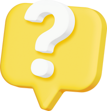 Yellow question mark 3D icon sign.