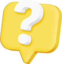 Yellow question mark 3D icon sign.